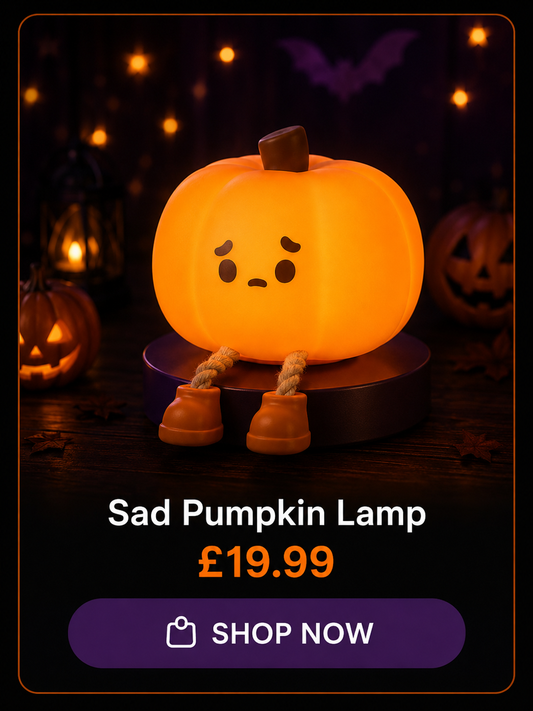 Sad Pumpkin Lamp