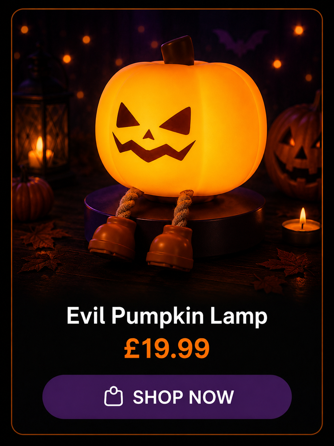 Evil Pumpkin Lamp